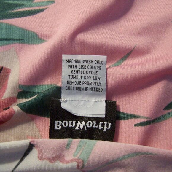 BonWorth Shirt Top LP Cutout Floral Stretch Flowy Short Cold Shoulder Sleeve - Picture 9 of 9